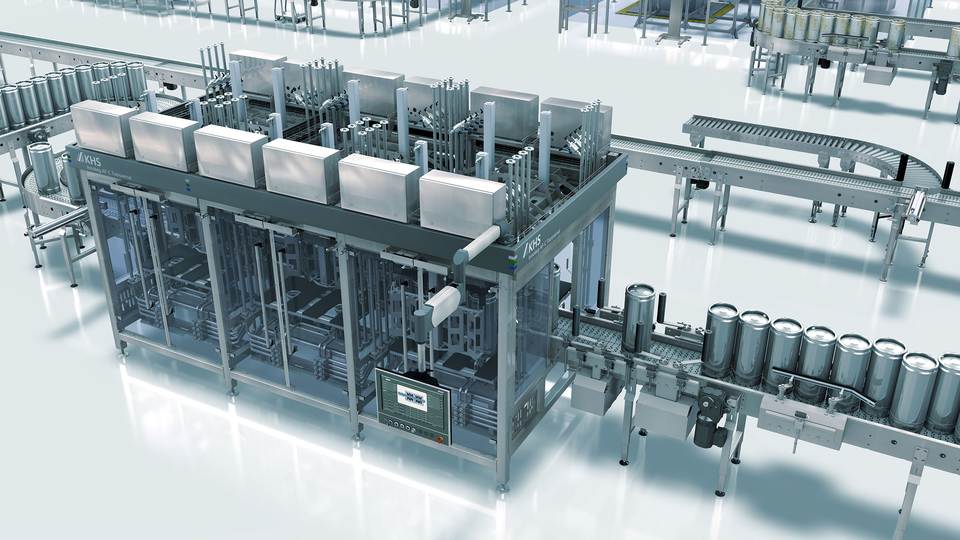 The counterflow and pulsed cleaning processes yield optimum results in the kegging line washing stations.