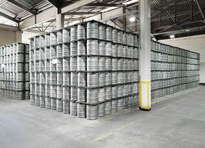 Insgesamt 13,9 Millionen Hektoliter Bier produziert EABL jedes Jahr, ein Großteil davon wird in Kegs abgefüllt.