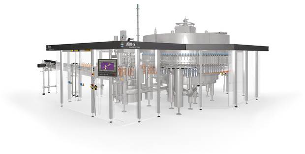Flexible and highly efficient: the KHS Innofill PET DRV filler for the filling of carbonated soft drinks.